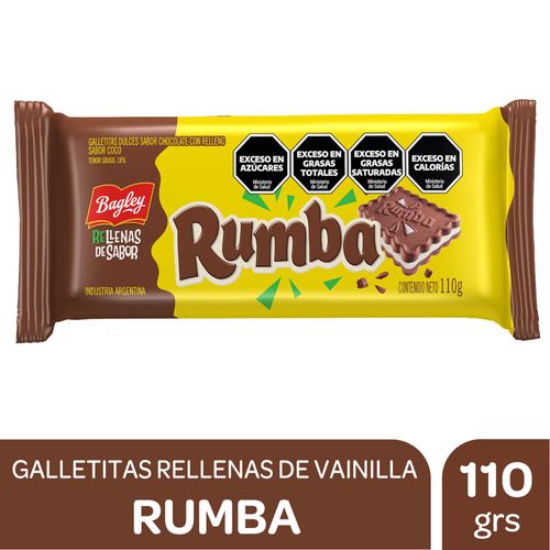 Galletitas Chocolate Rellena Rumba 110 Gr.