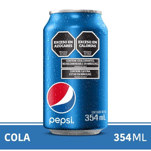 Gaseosa Cola Pepsi en Lata 354 ml.