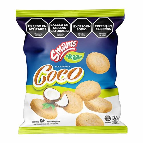 Galletitas Polvorin Coco Veggie Smams 120 Gr.