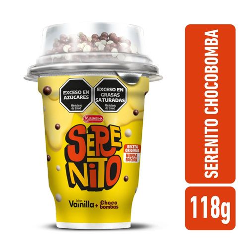 Postre Vainilla Con Chocobombas Serenito 118 Gr.