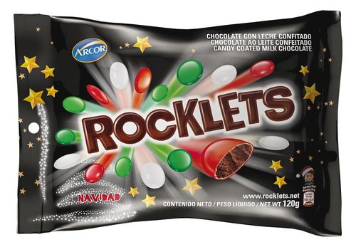 Confites Rocklets de Chocolate 120 Gr.