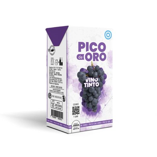 Vino Tinto Pico De Oro 1 Lt.