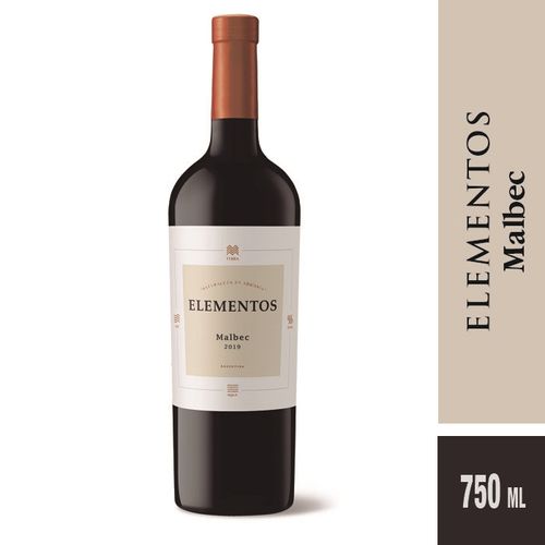 Vino Tinto Elementos Malbec 750 ml.