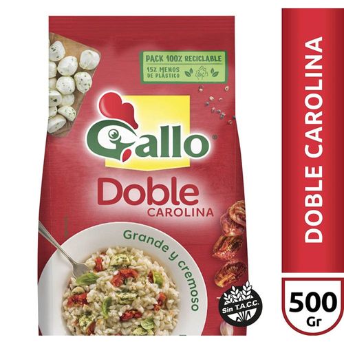 Arroz Doble Carolina Gallo 500 Gr.