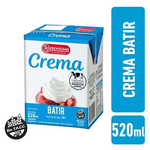 Crema para Batir La Serenísima 520 Ml.