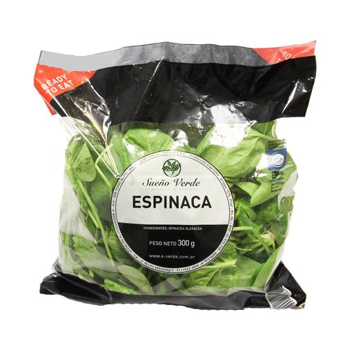 Espinaca en bolsa Sueño Verde 300 Gr.