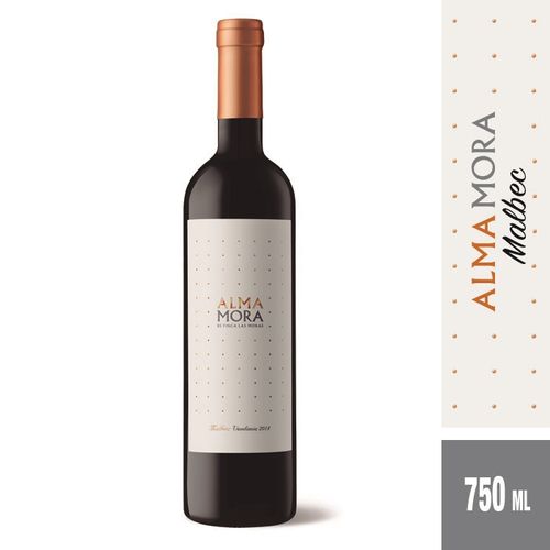 Vino Tinto Alma Mora Malbec 750 ml.