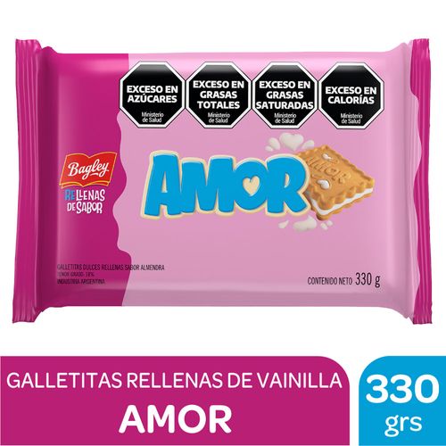 Galletitas Rellena Vainilla Amor 330 Gr.