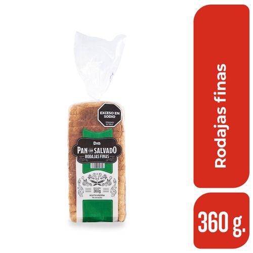 Pan de molde Salvado DIA rodajas finas 360 Gr.