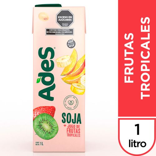 Ades Soja + Jugo de Frutas Tropicales 1 Lt