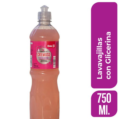 Lavavajilla Cremoso DIA con Glicerina 750 Ml.