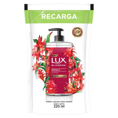 Jabón Liquido Glicerina Bromelias Lux 200 Ml.