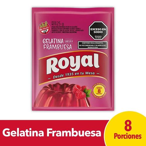 Polvo Para Gelatina De Frambuesa Royal 25 Gr.