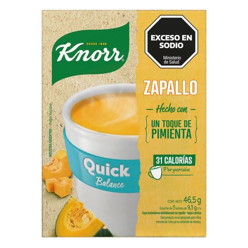 Sopa Instantánea KNORR QUICK Zapallo Balance Sobres 5 Un.