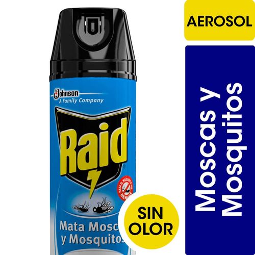 Aerosol Mata Moscas Y Mosquitos Raid Sin Olor 360 Ml.