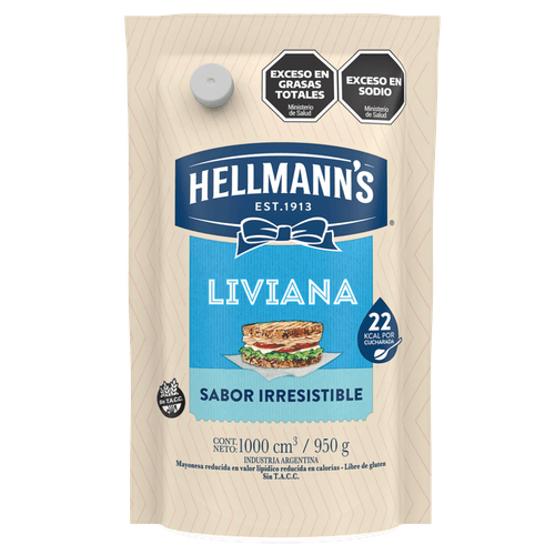 Mayonesa Liviana Doypack Hellmanns 950 Gr.