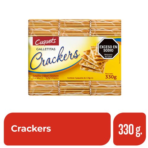 Galletitas Crackers Clásicas Cuquets 330 Gr.