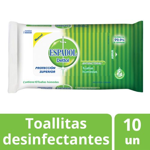 Toallitas Antibacterial Espadol 10 Ud.