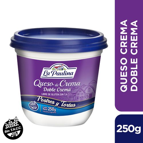 Queso de crema La Paulina Doble crema 250 Gr.