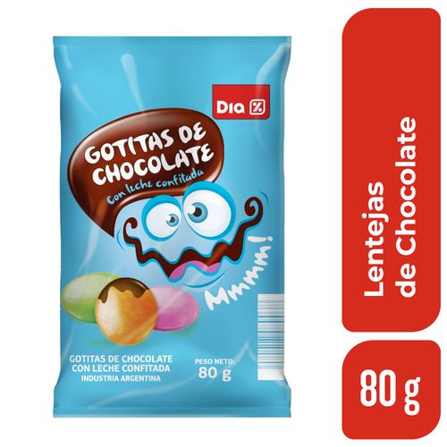 Lentejas de Chocolate DIA 80 Gr.