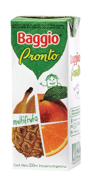 Jugo Listo Multifrutas Con Vitaminas Baggio 200 Ml