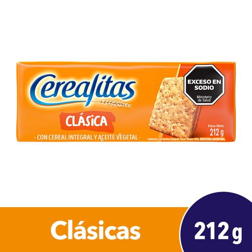 Galletitas Crackers Clásicas Cerealitas 212 Gr.