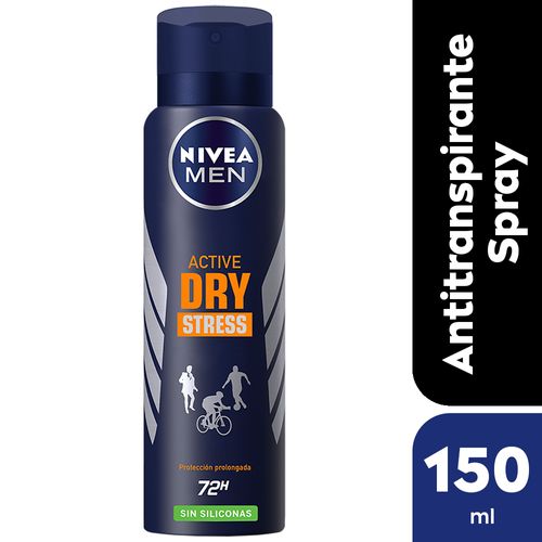 Desodorante Antitranspirante Nivea Men Active Dry Stress Sin Siliconas X 150 Ml.