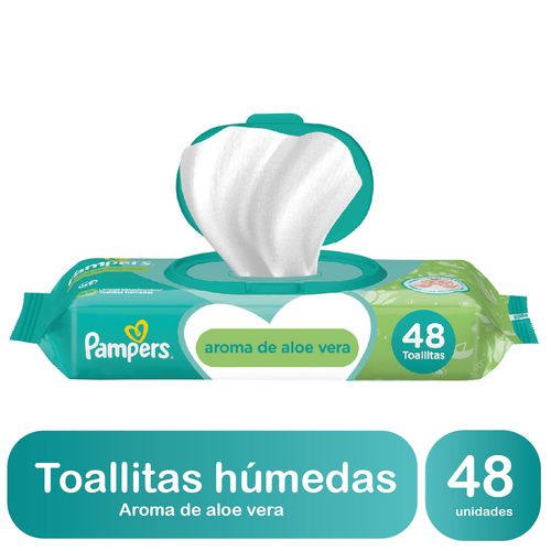 Toallitas Humedas Baby Wipes Aloe Vera Pampers 48 Ud.