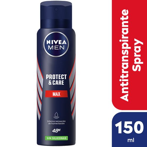 Desodorante Antitranspirante Nivea Men Protect & Care Max Sin Siliconas X 150 Ml.