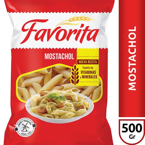 Fideos Mostachol Favorita 500 Gr.