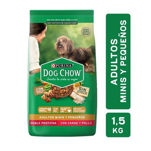 Adulto Mini & Pequeño Dog Chow x 1,5 Kg.