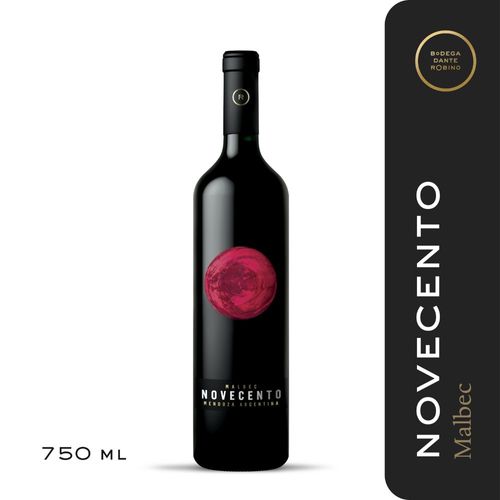 Vino Novecento Malbec Botella 750 Ml.