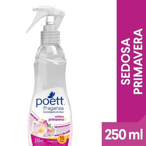 Aromatizante de Tela Poett Fraganza Sedosa Primavera gatillo 250 Ml.