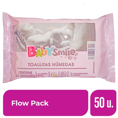 Toallitas Húmedas Baby Smile Flow Pack 50 Un.