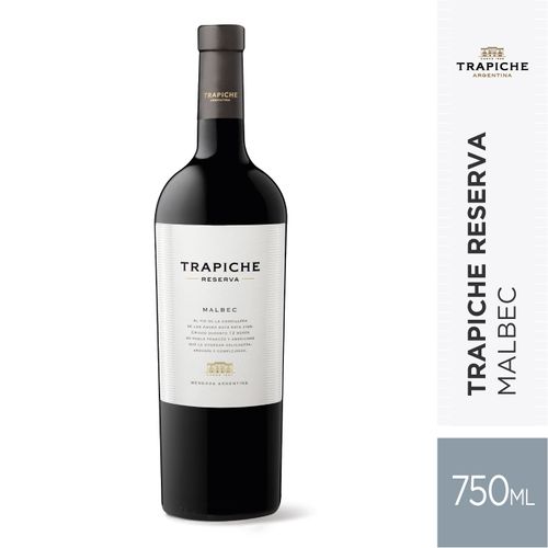 Vino Tinto Trapiche Reserva Malbec 750 ml.