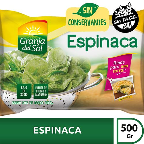 Espinaca Congelada Granja del Sol 500 Gr.