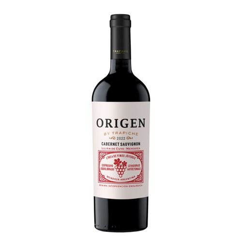 Vino Tinto Cabernet Sauvignon Origen Trapiche 750 ml.