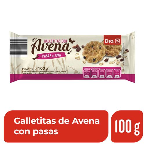 Galletitas Avena Dia con Pasas de Uva 100 Gr.