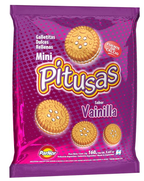 Galletitas Mini Pitusas Vainilla 160 Gr.