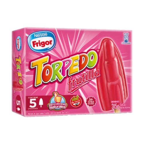 Helado Torpedo Frutilla 315 Gr. 5 Un.