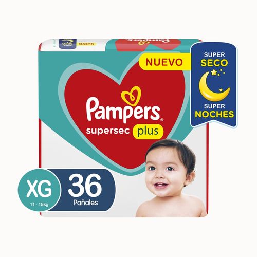 PaÃ±ales Pampers Supersec Xg 36 Un.