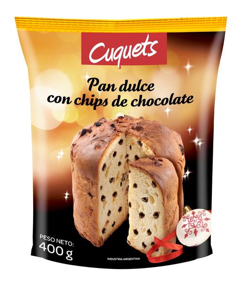 Pan Dulce Cuquets Con Chips De Chocolate 400 Gr.