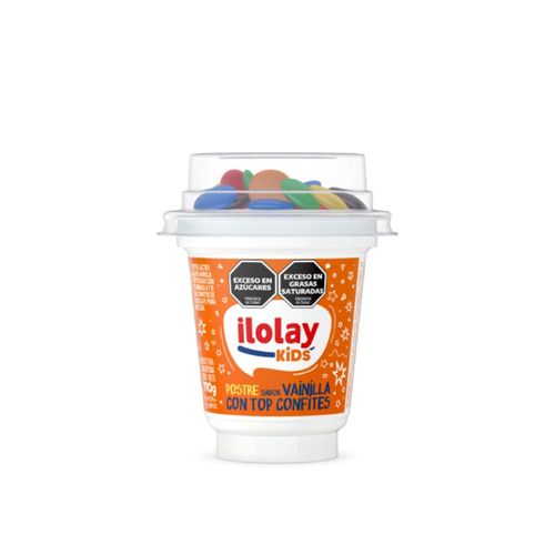 Postre Vainilla Con Confites Ilolay 110 Gr.