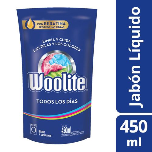 Jabón Líquido para Ropa Woolite Todos los Días Repuesto 450 Ml.