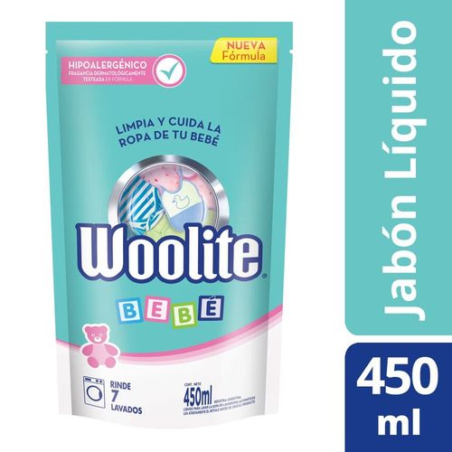 Jabón Líquido Woolite Bebé Repuesto 450 Ml.