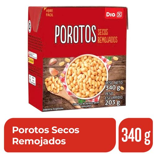 Porotos Secos Remojados DIA 340 Gr.