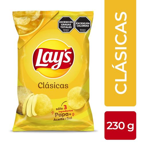 Papas Fritas Lays Clásicas X 230 Gr.