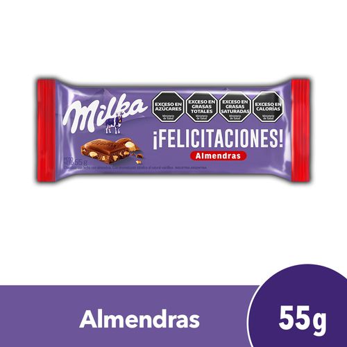 Chocolate Milka Con Almendras 55 Gr.