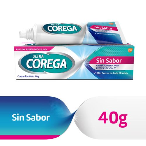 Crema Dental Ultra Corega Sin Sabor 40 Gr.