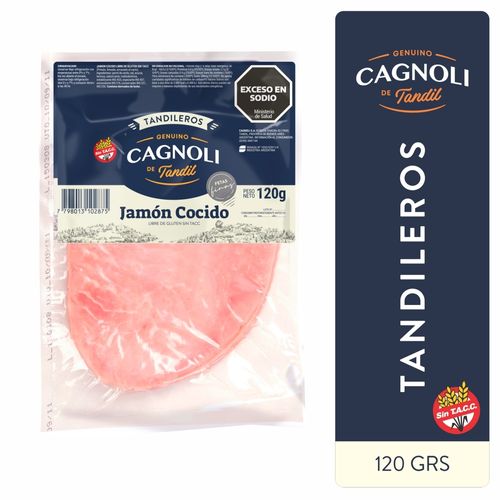 Jamón Cocido Natural Cagnoli Feteado 120 Gr.